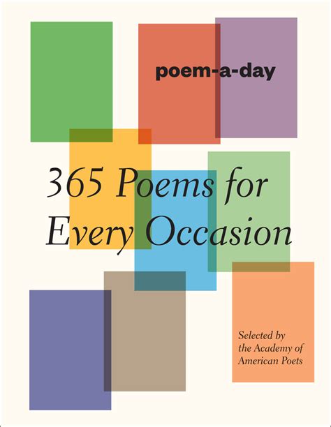Full Download Poemaday 365 Poems For Every Occasion By Academy Of American Poets