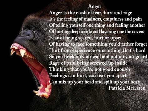 Poems about anger. "Anger" by Linda Pastan. Linda Pastan, an American poet, beautifully articulates the turbulent nature of anger in her poem, aptly titled "Anger." She writes: Anger, as black … 