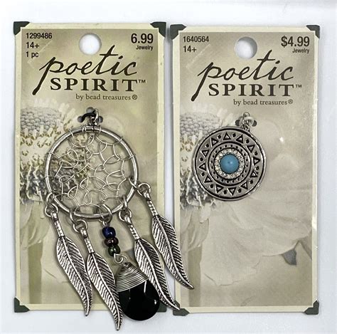 Poetic spirit by bead treasures. Poetic Spirit by Bead Treasures. Southwestern Drop Pendants. 0. SKU: 1974427. $6.99. Add to cart. Share . Description. Product Details. Create personalized jewelry ... 