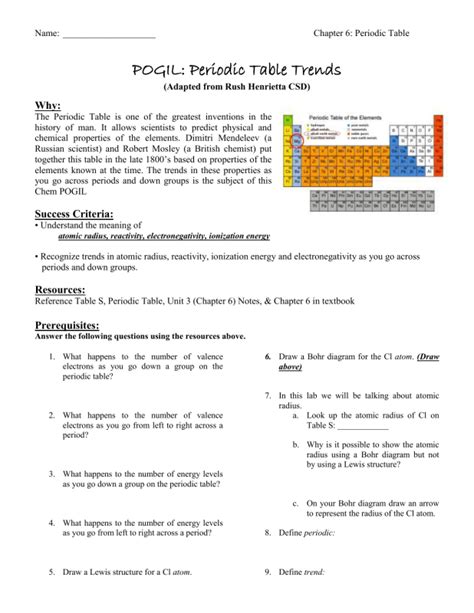 Periodic Trends TOTAL Review Practice 2 WITH KEY.pdf. Periodic Trends Worksheet. Directions: Use your notes to answer the following questions. 1. Rank the following elements by increasing atomic radius: carbon, .... 