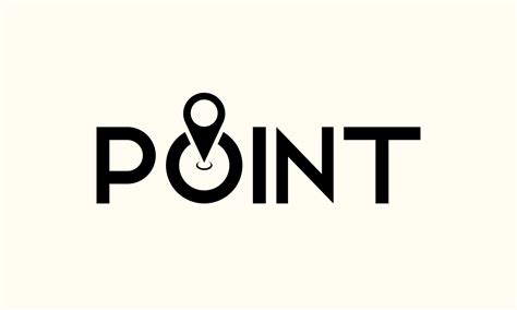 Point Typography Text Logo Design. Point Typographic Word Logo Vector