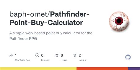 Point buy pathfinder calculator. 6553600. 30. 9830400. Powered by Create your own unique website with customizable templates. Get Started. A calculator used to determine the challenge rating for a Pathfinder encounter. 