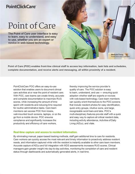 Point care click poc. The market for point-of-care testing is estimated to grow 9.3% between 2013 and 2018. There are a number of reasons for this trend. Point-of-care tests provide results in real time, rather than in hours or days, so they can help you and your providers make faster, and hopefully better, decisions about your … 