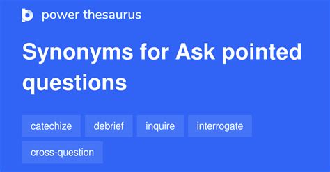 Pointed Questions Synonym