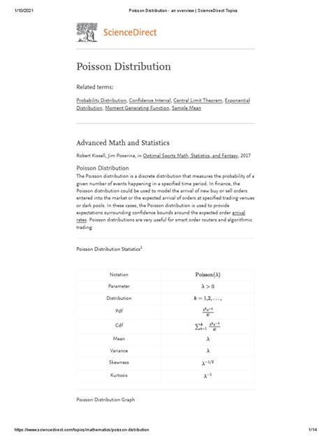 Poisson Probability An Overview Sciencedirect Topics