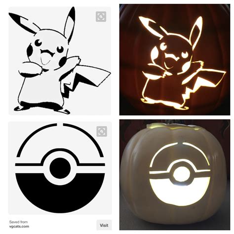 Pokémon Pumpkin Patterns! Instructions: Place a pattern on …