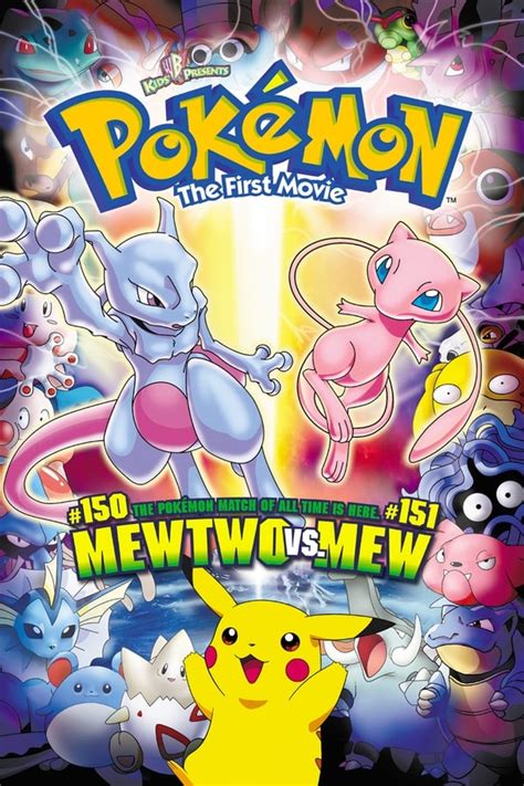 Pokémon the first movie. A collection of over 5 Pokémon films including Pokémon: The First Movie - Mewtwo Strikes Back, Pokémon the Movie 2000 - The Power of One, Pokémon the... 