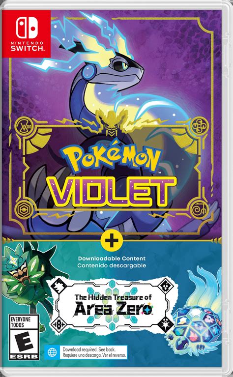 Pokémon violet + the hidden treasure of area zero. This bundle includes both the Pokémon™ Violet game and The Hidden Treasure of Area Zero DLC. Journey through a new, open-world Pokémon™ adventure Catch, battle, and train Pokémon in the Paldea region, a vast land filled with lakes, towering peaks, wastelands, small towns, and sprawling cities. 
