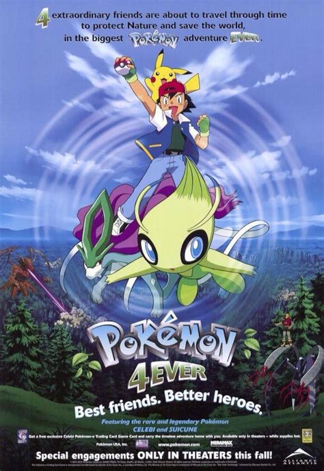 Pokemon 4ever movie. Celebi briefly appeared in a flashback in the opening sequence of Destiny Deoxys, in Pikachu's memories in The Mastermind of Mirage Pokémon, and in a montage in The Rise of Darkrai that chronicled the preceding nine movies. Personality and characteristics. Celebi is a very playful Pokémon, as it is often seen playing around with Ash and his ... 