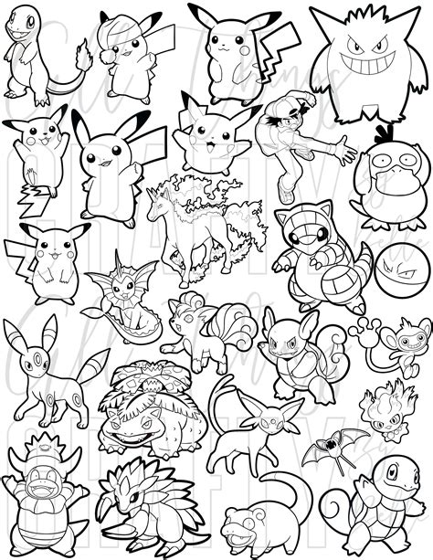 Pokemon All Character Coloring Pages