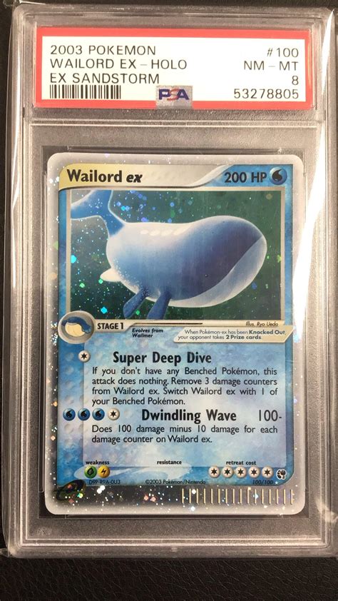 Pokemon Card 2003 Japanese UED Ex Sandstorm Wailord ex Holo …