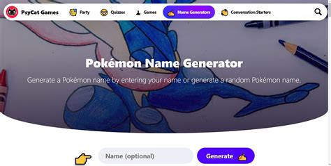 Pokemon Name Generator - NamesNerd