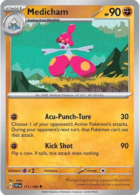 Pokemon Trading Card Game Scarlet Violet Single Card Uncommon Medicham …