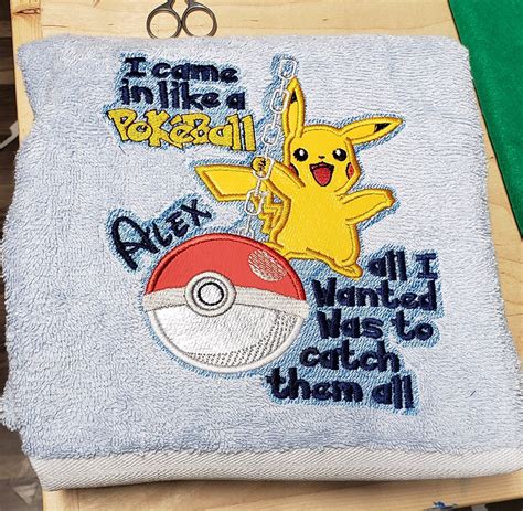 Pokemon bath towel - Etsy