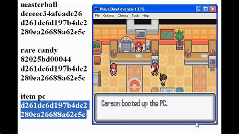 Pokemon platinum rare candy cheat desmume. From what I found online renegade platinum has a custom input for cheats, but any platinum cheat works. This is what I found for the platinum codes. Input the code and press Select+Up and you’ll unlock all Healing items as well as Rare Candies with 998 each. 94000130 FFBB0000. 62101D40 00000000. 