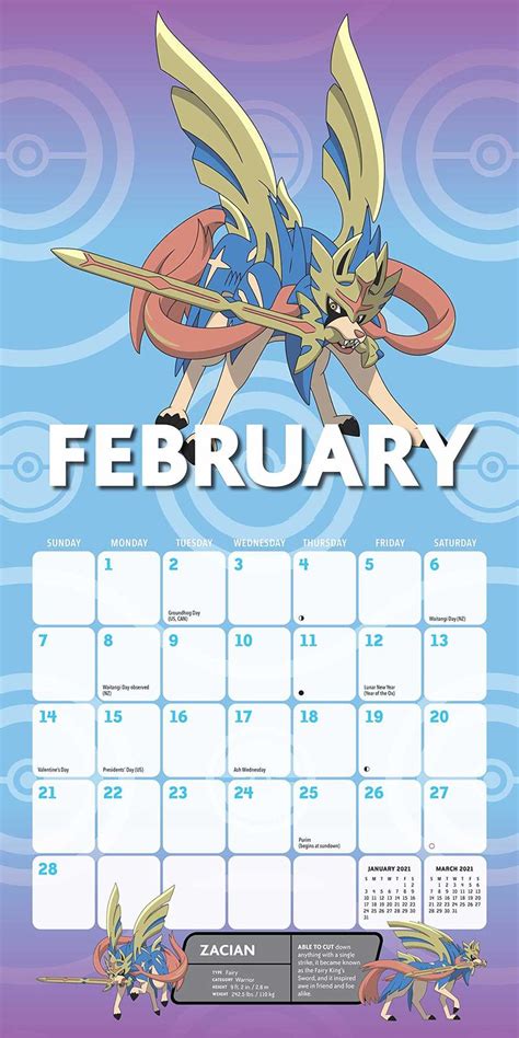 Full Download Pokemon 2021 Wall Calendar By Pokemon
