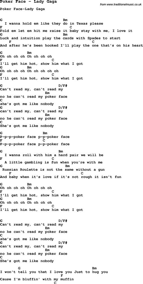 Pokerface lyrics. Things To Know About Pokerface lyrics. 