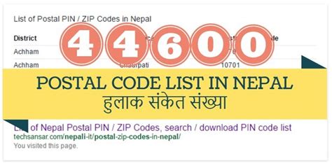 Pokhara postal code.  Here is the list of Postal codes / ZIP codes for Nepal.  2020 Postal...