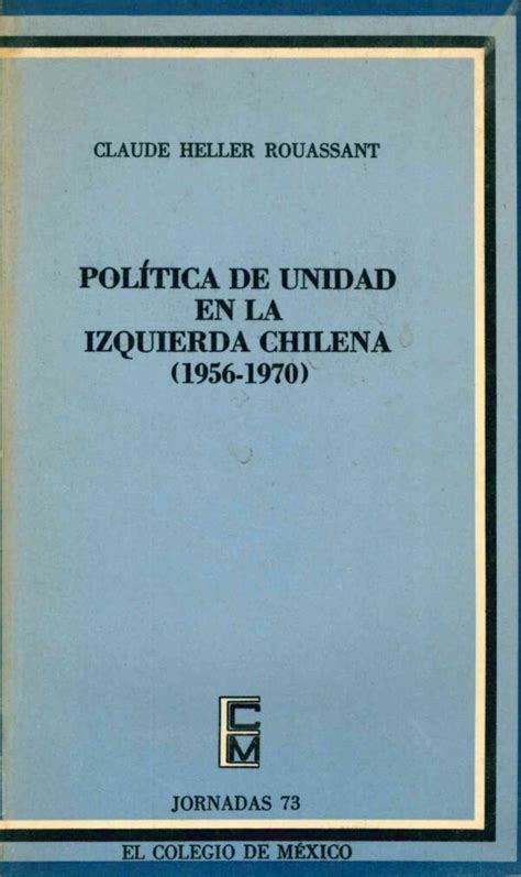 Política de unidad en la izquierda chilena 1956 1970. - Taking the measure of work a guide to validated scales for organizational research and diagnosis.