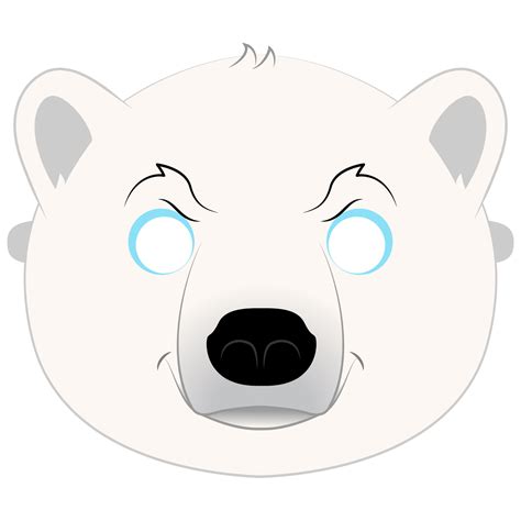 Polar Bear Face Printable