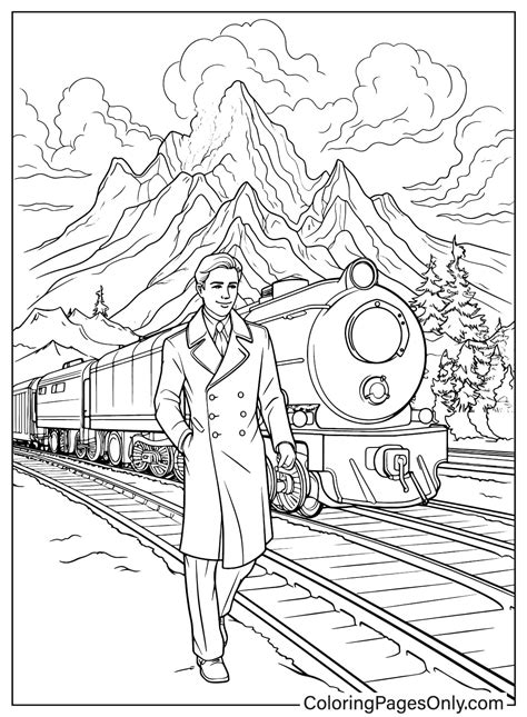 Polar Express Coloring Shee