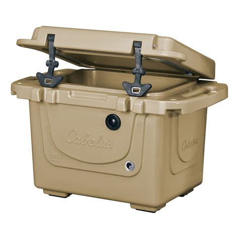 Polar cap equalizer cooler. The Polar Cap Equalizer also includes a wheeled cooler. However, the wheels are not as large as the wheels on the Yeti Tundra Haul, which may make it more difficult to roll the cooler across sand or difficult terrain. With the standard Cabela’s Polar Cap coolers that do not include wheels, you can purchase a set of attachable wheels. 