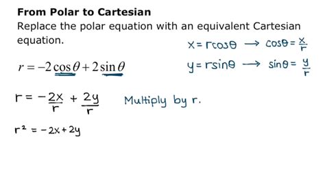 Convert polar coordinates (distance and angle) to cartesian co
