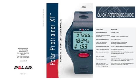 Polar protrainer xt manual en espanol. - Bayliner 2001 2855 ciera owners manual.