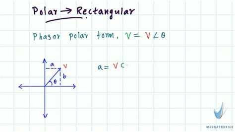 Polar to rectangular form conversion Phasor form conversions YouTube