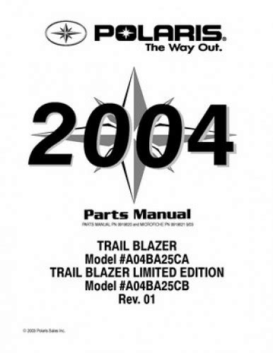 Polaris atv 2004 2005 2006 trail blazer 250 repair manual improved instant. - 7500 watt generac generator parts manual.