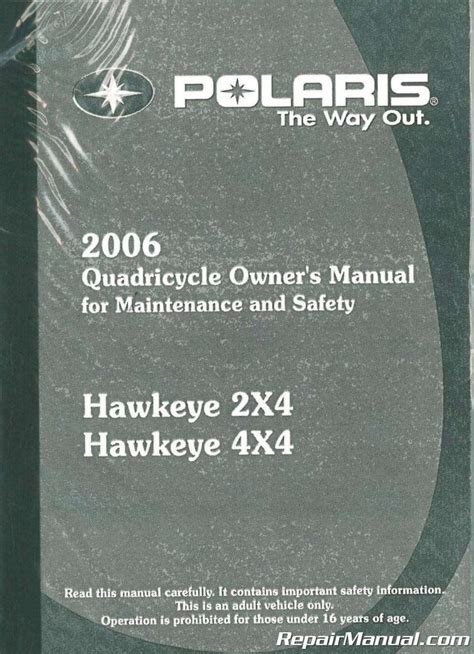 Polaris atv 2006 hawkeye 2x4 4x4 service manual improved. - Peugeot 307 sw owner 39 s manual.