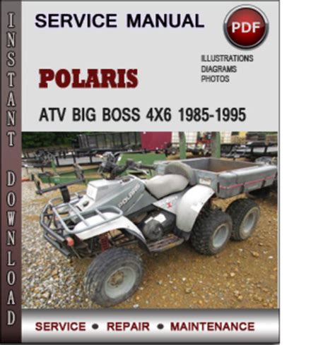 Polaris atv big boss 4x6 1989 1992 service repair manual. - Kubota bx1800 bx2200 tractor workshop service repair manual.