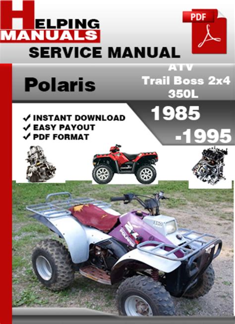 Polaris atv trail boss 2x4 1988 1995 repair service manual. - The boy in the wooden box study guides.
