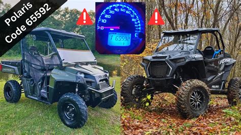 Home Forums General RZR RZR XP 1000 High Lifter Edition Misfire codes 65590-7 and 65592-7 rzr xp 1000 Jump to Latest Follow 4647 Views 6 Replies 4 Participants Last post by jlayton12 , Oct 29, 2021 cranedriver85 Discussion starter · Oct 14, 2021 I keep getting codes 65590 and 65592 which seem to be misfire codes.. 