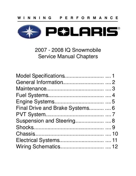 Polaris download 2007 2008 snowmobile iq service manual 600 700 800. - Service manual for mazda f8 engine.
