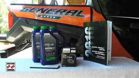 When changing the oil on your Polaris Sportsman, always wear safety glasses and nitrile gloves. The PS-4 Oil Change Kit is part number 2877473. The Extreme Duty Oil Change Kit is part number 2890055. To change the oil and filter on a Sportsman XP 1000 S, follow these steps: 1. Park the vehicle on a flat, level surface in a well-ventilated area. 2.. 