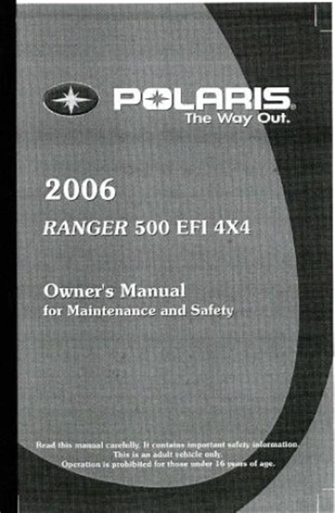Polaris ranger 500 efi 4x4 owners manual 2006. - Piaggio beverly cruiser 500 ie workshop manual 2007 2008 2009.