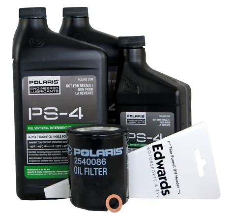 Polaris ranger 900 xp oil capacity. Park the Polaris Ranger on a level surface and run the engine for 2 to 3 minutes. Turn the engine off, clean the area around the drain plug at the bottom of the oil tank, place a pan to catch the oil underneath the drain and then open the d... 