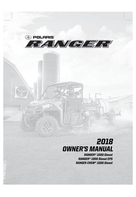 Polaris ranger crew diesel operation manual. - National park service field manual for museums historic legacy guide.