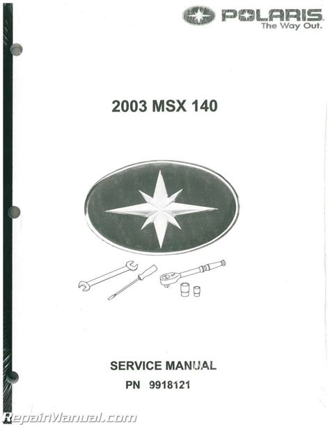Polaris watercraft 2003 msx140 service repair manual. - 2001 chevy chevrolet metro owners manual.