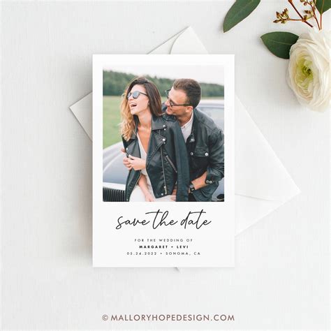 Polaroid Save the Date Template DIY Save the Date with Etsy in 2020