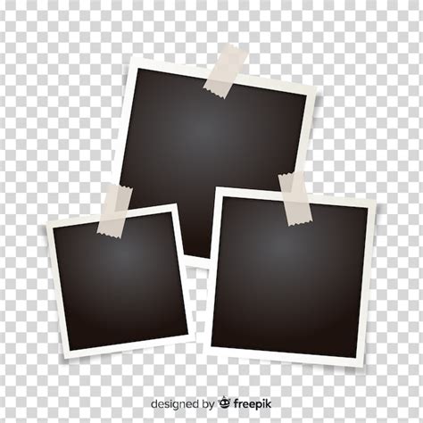 Polaroid frames template Vector Free Download