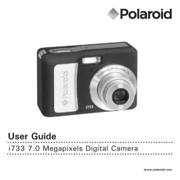 Polaroid i733 digital camera user manual. - ... muito até pelo contrário [por] lafayette prado..