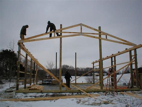 Post frame trusses are designed to be place