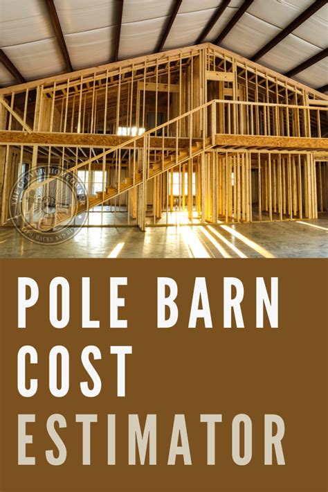 Pole building cost estimator. Calculate the cost for pole barns and other post frame buildings according to the building’s width and length, the height, and wall criteria. The cost returned is based on … 