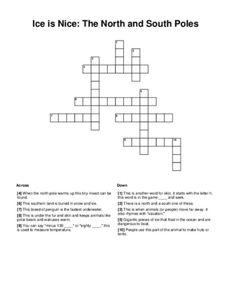 Poles crossword. The Crossword Solver found 30 answers to "toward antartica's pole", 5 letters crossword clue. The Crossword Solver finds answers to classic crosswords and cryptic crossword puzzles. Enter the length or pattern for better results. Click the answer to find similar crossword clues. 