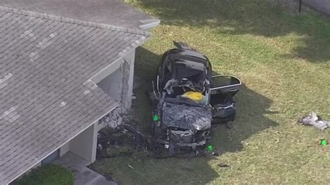 Police: Driver killed in rollover crash after fleeing police, slamming into Florida City home; pedestrian hit