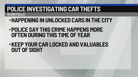 Police: More stolen from unlocked Glens Falls cars