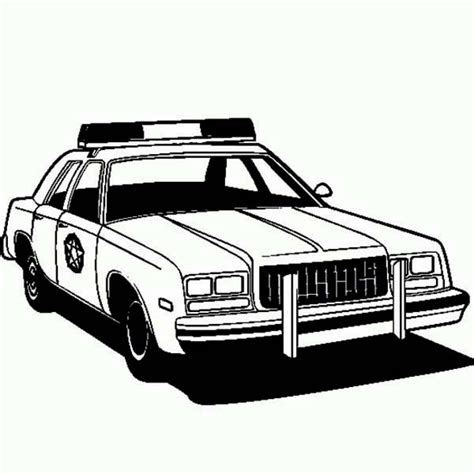 Police Car Printable Coloring Pages