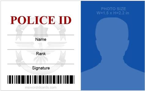 Police Id Template